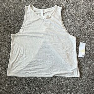 Zella White Textured Tank Top